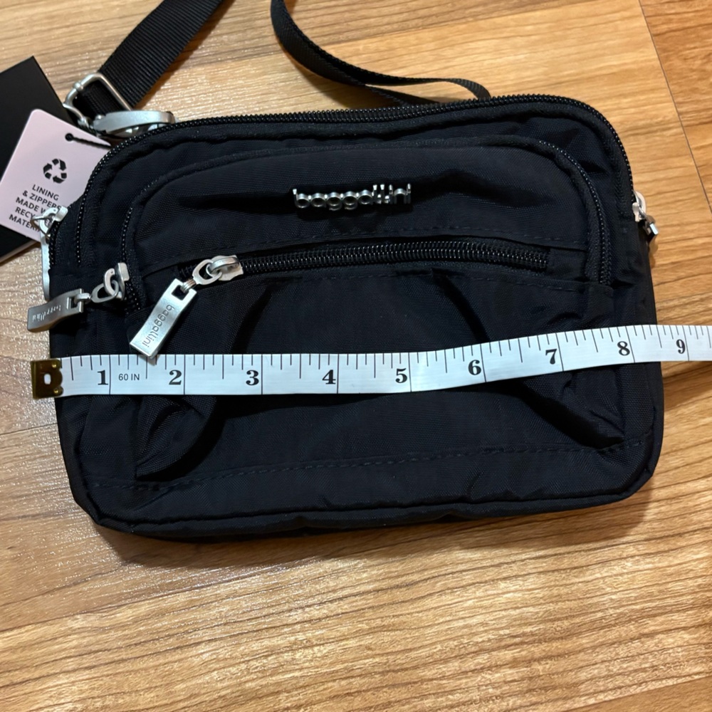 Baggallini triple zipper convertible crossbody bag fanny pack black - Picture 6 of 9